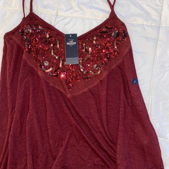 Hollister sparkley red tank - Picture 3 of 6
